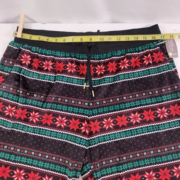 Secret Treasures Black Poinsettia Print Loungewear Joggers - Size Large NWT - Picture 9 of 14